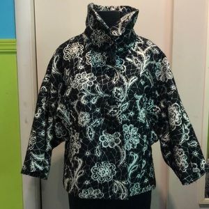 Black and white swing jacket
